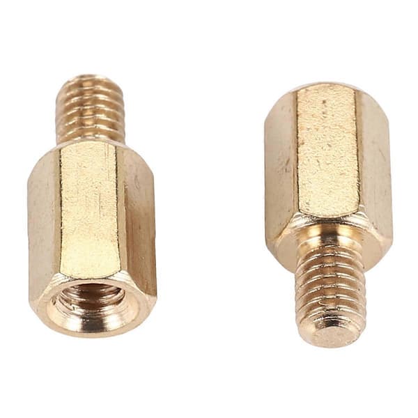 50 st PC PCB Moderkort Mässing Standoff Hexagonal Distans M3 7+4mm