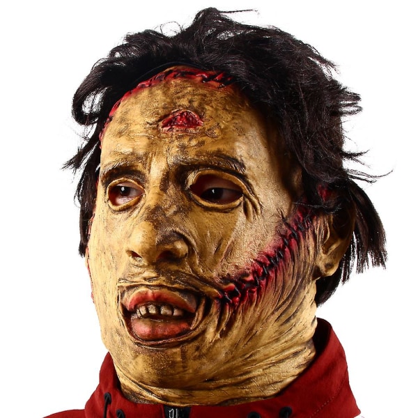 Texas Chainsaw Massacre Lædermaske Halloween Horror Fancy Dress Fest Cosplay Latex Masker