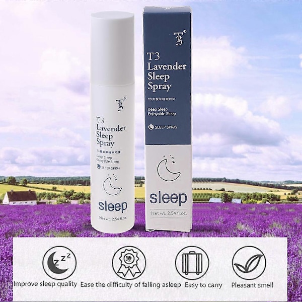 75 ml Naturlig Søvnspray Pude Lavendel Sovende Afslappende Blanding Af Æteriske Olier Beroliger Krop Sind Fantastisk Stresslindring