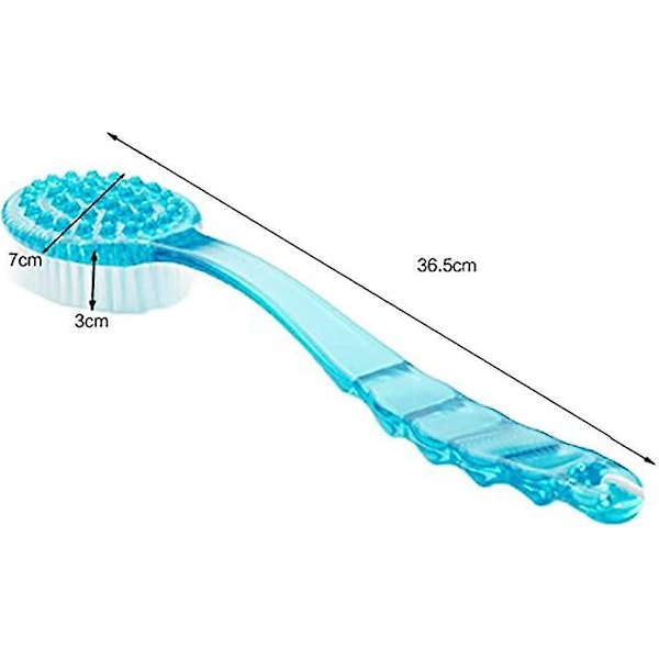 3-pack Långskaftad Plastbadborste Hudrengöring Rygg Scrubber Massagerborste Present