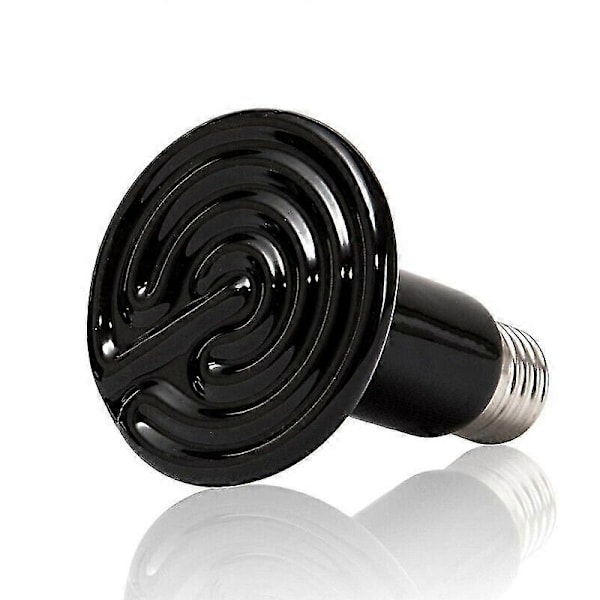 Keramisk Varmepære 100w 150w Reptil Dag & Nat Infrarød Varmelampe (sort) (2 stk)