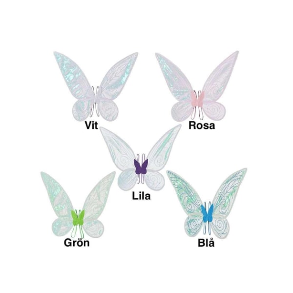Fairy Wings Kostyme - Alv - Fairy Wings - Halloween purple