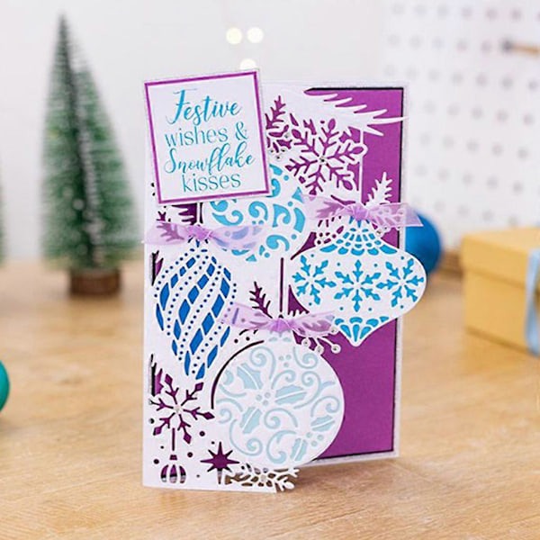 Jule Snefnug Lanterne Metal Skære Dies Stencil DIY Scrapbooking Album Papirkort Skabelon Form Prægning Håndværk
