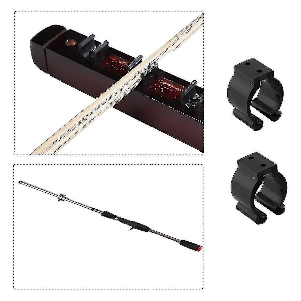 20 stk. Fiskestangholder Stand Stang Opbevaringsstativ Spids Klemmeholder Clips Pool Kø Udstillingsclips Fis