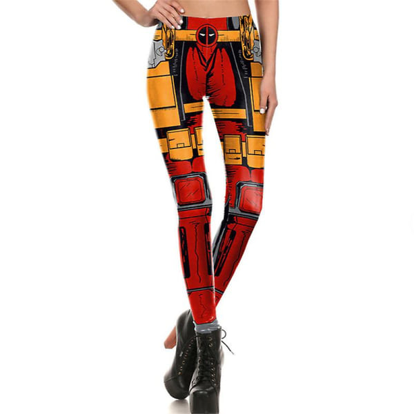 3D Print Halloween Tanktop Leggingsit, Naisten Sexy Vest Girls Fashion Tanktops, Active Wear kuntosalipuku PANTS COLOR 3 XL