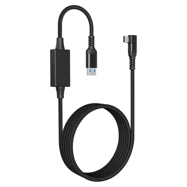 Kraftig flätad USB 3.0 VR-kabel, 5M längd, L-formade kontakter, för PC VR-headset och tillbehör