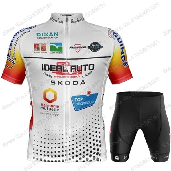2023 DINAN SPORT Cycling Team Set Ranska Pyöräilyvaatteet Miesten Maantiepyöräpaita Puku Polkupyörän ruokalaput shortsit MTB Maillot 4 L