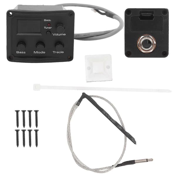 3-Segment Elektrisk Kasse EQ Farve Tuner med LED Display til Ukulele Pickup