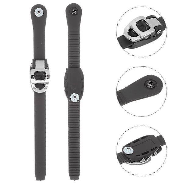 2 stk Skitilbehør Snowboard Binding Strap Skøytesko Spenne Strap Isskøyter Stropper Inline Roller Strap Skrue