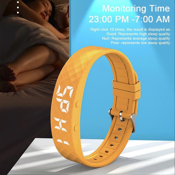 Vibrerande väckarklocka klocka för tungsovare Tyst väckning Smart armband män kvinnor justerbart Silver Gray