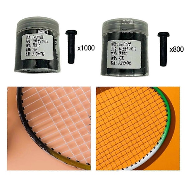 Badmintonketcher Ketsjer Grommets Øjer Holdbare Wire Guards Sort Udskiftning Strengemaskiner Værktøj til Reparation af Udstyr