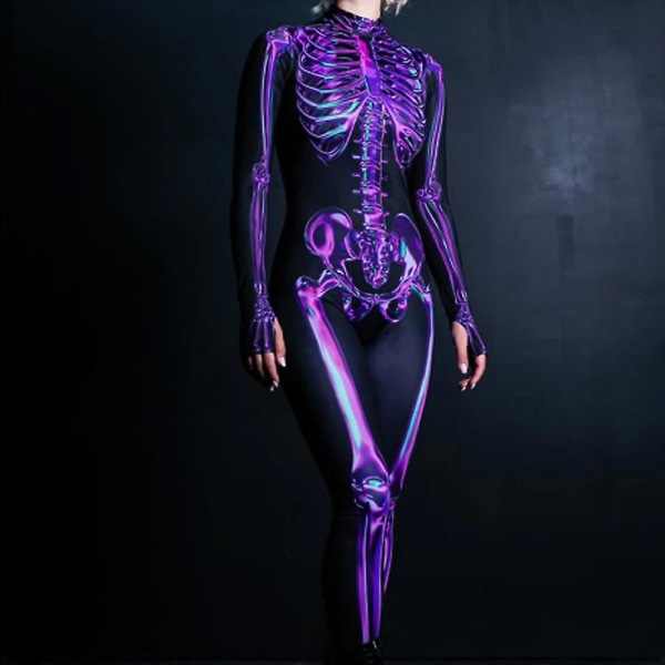 Halloween Skræmmende skelet kostume Voksen Børn Familie Horror Skalle Jumpsuit Karnevalsfest Halloween Forældre-barn Pyjamas outfits høj kvalitet Kids 150