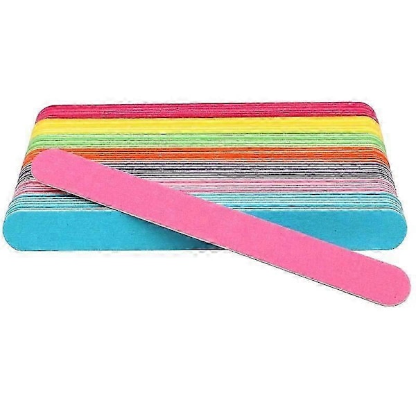 20 st/Lot Trä Nagel Fil 180/240 Färgglad Sandpapper Buffer Block Pedikyr Manikyr Poleringsverktyg Professionella Nagelfilar