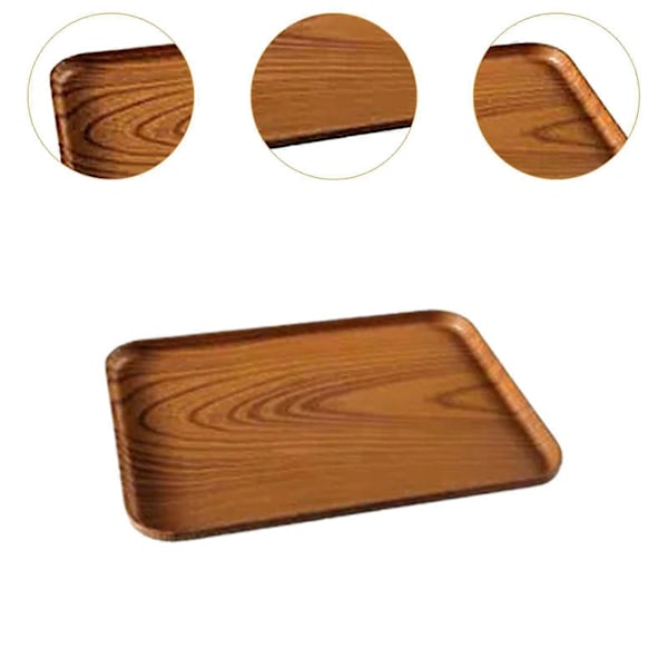 Serveringsbricka Rektangulär Bricka Modern Aptitretare Bricka Multifunktionell Matbricka Fruktfat för Soffbord Badrum Kök