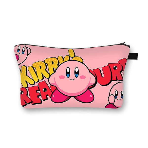 Kirby Cartoon Anime -kosmetiikkalaukku, neliön muotoinen ulkona toimiva monitoiminen matkalaukku Naisten hygieniatuotteet Organizer Tytöille Syntymäpäivälahja Kirby-14