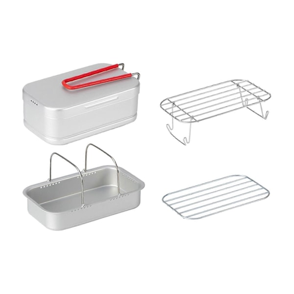 Matlåda Kokkärl Snackbox Aluminium Matlåda för Matlagning Fiske Vandring