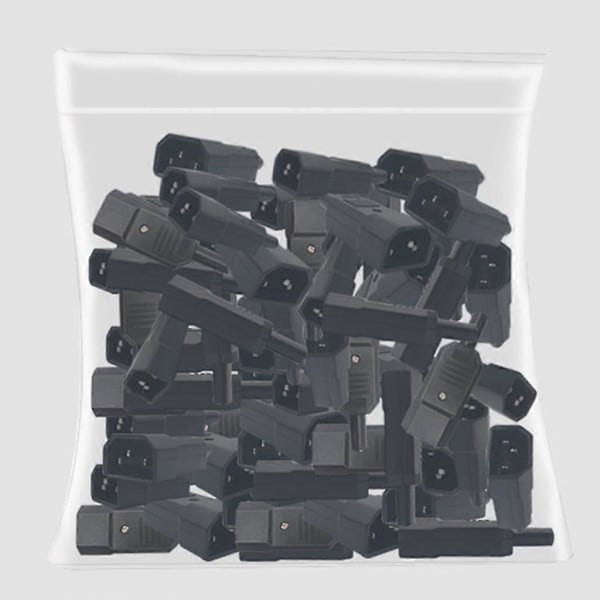 AC 250V 10A IEC C14 Hane 3 Stift Terminaler Inline Adapterkontakt Strömuttag