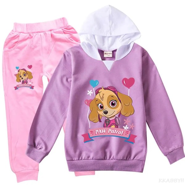 PAW PATROL Barneklær Tegneserie Jenter Klær Sett Vår Høst Klær Dress Topper og bukser Baby jente Høst antrekk style 1 150