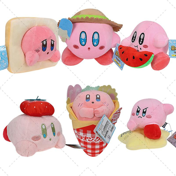 Anime 30:e stjärna Kirby Bröd Vattenmelon Kirby Fyllda Peluche Plysch högkvalitativa leksaker Jul Födelsedag Bra present till barn E