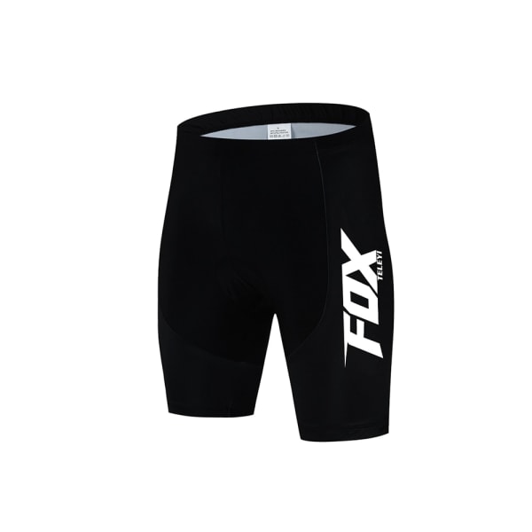 Kesä lyhythihainen set hengittävä MTB maastopyöräilypaita Bib shortsit Miesten pyöräilyvaatteet FOX TELEYI Orange L