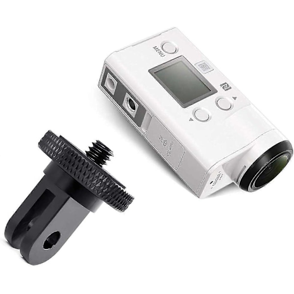 Set med 2 kamerastativadaptrar, Ephe, Kompatibla med GoPro Hero10/Insta360 ONE X2/Go 2/Xiaomi Yi, Aluminium, Svart