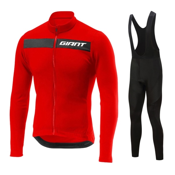 GIANT 2023 pitkähihainen pyöräilypaita set lappuhousut Ropa Ciclismo polkupyörän vaatteet MTB pyöräpaita Syksyn asu Miesten vaatteet Army Green XS