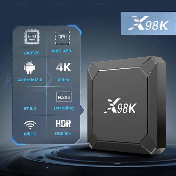 TV Box Wifi 4K HD Smart Media Player Toppbox EU-kontakt