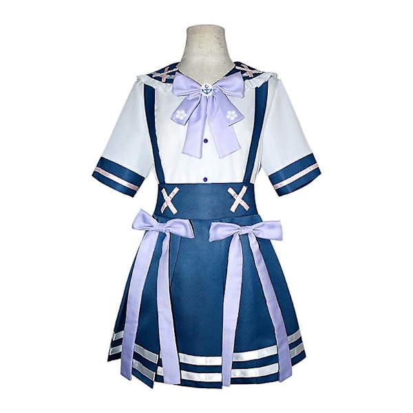 Anime Cosplay Kostym Minato Aqua Vit Jk Uniform Sailor Suit Daily Wear Halloween Party XXXL