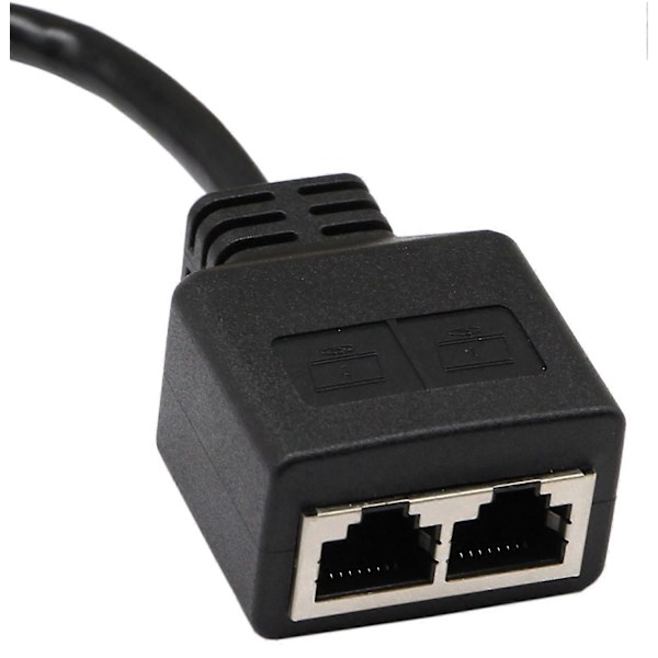 Netværks Splitter Adapter Kabel, 1 Rj45 Stik Til 2 Rj45 Jack Netværks Y Splitter Kabel Til Kategori 5e Ethernet, Kategori 6 Ethernet. (1 stk)