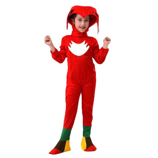 Anime Gutter Jenter Halloween Bodysuit For Barn Cartoon Cosplay Sonics Kostymer Jul Jumpsuit Show Dress Red M