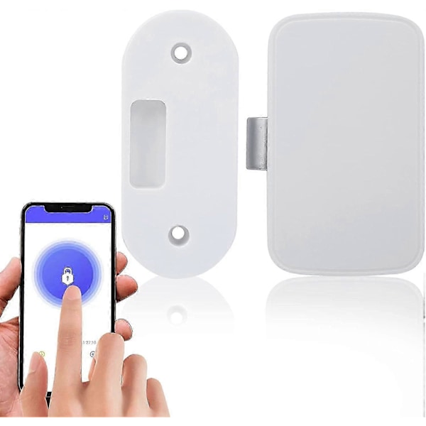 Bluetooth Smart Skåplås - Osynligt Nyckellöst Lås APP Fjärrupplåsning för Fil-/Garderob/Skoskåp/Box Säkerhet