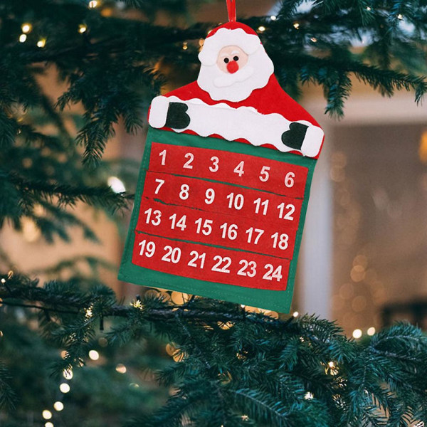 25 stk Jule hengende adventskalender Kids Gjør-det-selv-rekvisita Julegave Smykkesett Bedårende tøyveske Ornamenter Dekorasjoner B