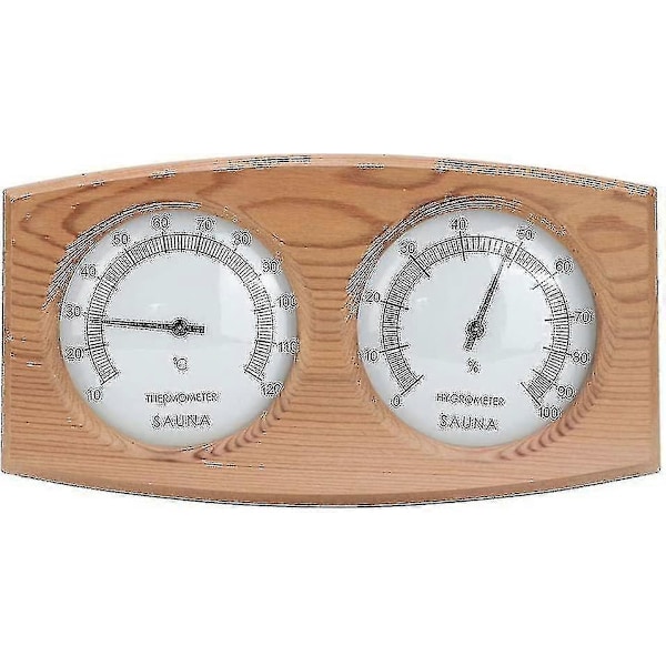Bastu Termometer 2 I 1 Trä Termo Hygrometer Termometer Hygrometer Ångbastu Tillbehör