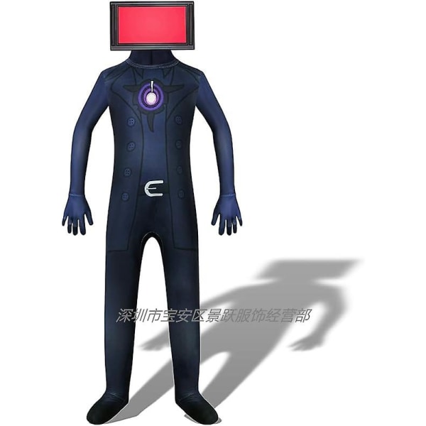 Barn Gutter Skibidi Toalett Cosplay Bodysuit TV Mann Kamera Mann Spill Skibidi Dop Ja Ja Toalett Halloween Kostyme Fest Jumpsuits C 120 ( L )