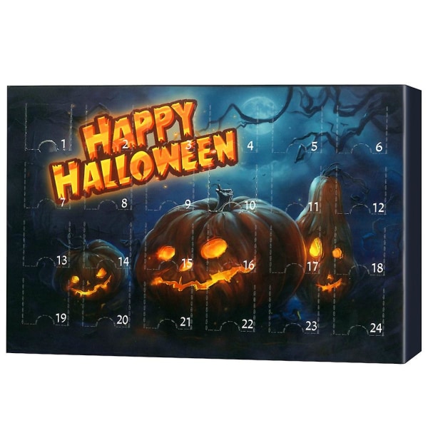 Adventtikalenteri goottilainen kauhutunnelma kauhu yön lähtölaskenta kalenteri sokea laatikko 24 kpl Halloween lähtölaskenta kalenterilaatikko style 8