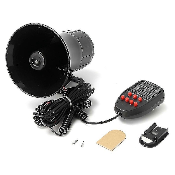 7 Ljud Stark Signalhorn Polis Brandbil Varningslarm 150db Siren Pa Högtalarsystem Mengxi