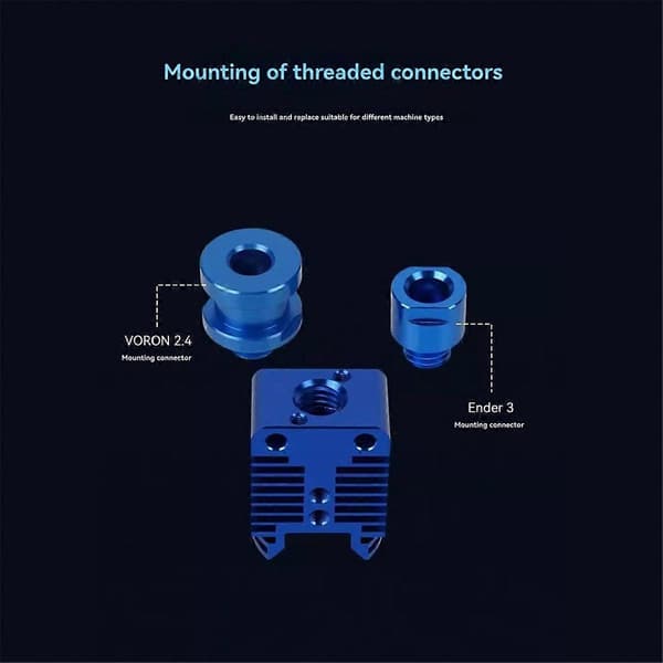 3D Printer Opgradering -E3-2.0 HotEnd Ekstruder Kit Højhastighedsprint til 3 3 Pro 2.4