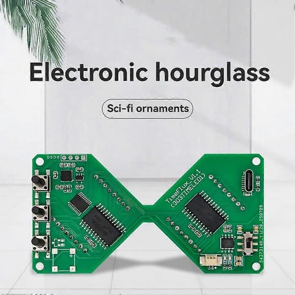 LED Elektronisk Timeglas Modul Elektronisk Timer DIY Digital Sandur Green