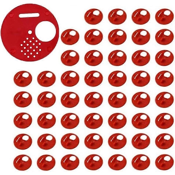 50 kpl Muovinen Pesälaatikon Lentoaukonsäädin - 6,8 cm Mehiläispesän Lentoaukko Levy Mehiläispesän Oven Pyöreät Mehiläispesätapahtumat Mehiläishoidon Varusteisiin Mehiläispesätyökalu