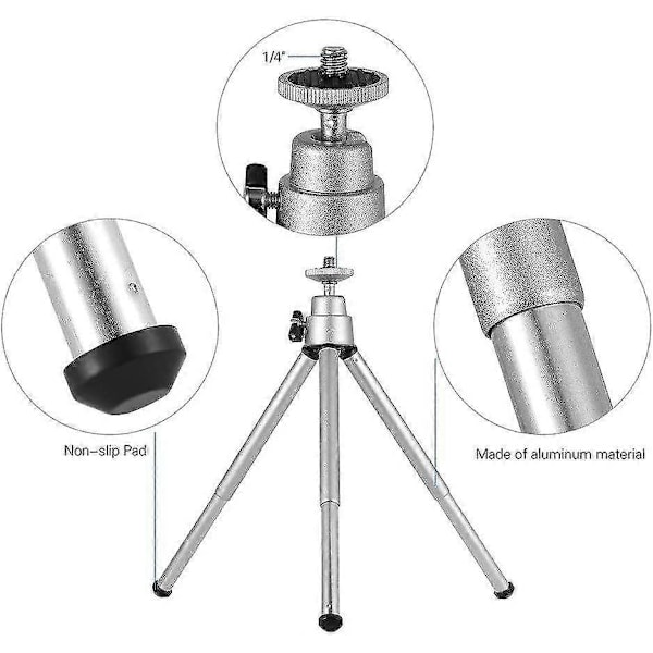Bordsstativ Ultralätt Mini Bordsstativ Webbkamera, Acsergery DSLR-kamera, Acsergery Videopresent