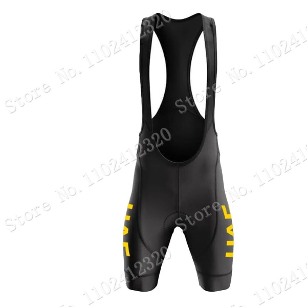 Svart UAE Team 2023 Golden Cycling Jersey Set Kortermet Herreklær Landeveissykkelskjorter Dress Sykkel Bib Shorts MTB Maillot 15 4XL