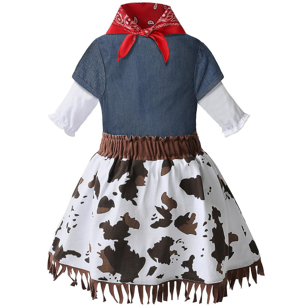 Cowgirl Halloween kostume til piger Småbørn Western Fancy Dress Outfit Nyfødt Baby Carnival Nederdel Spædbørn Festtøj 5 stk. 6 Months