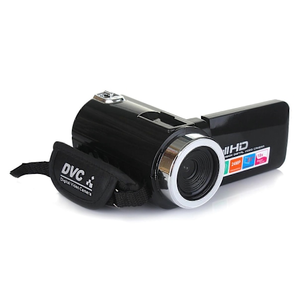 Professionell 24MP Videokamera Digital Videokamera Nattseende 3 tum LCD Pekskärm 18x Digital Zoom Kamerarekor Dare med Mikrofon