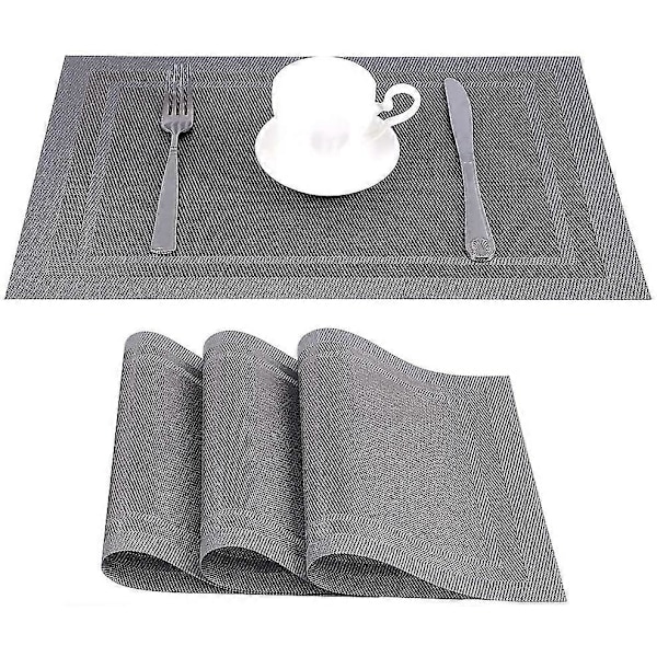 Tablettien setti, 4 kpl, PVC-tabletit, lämmönkestävät, liukumattomat, lämmönkestävät