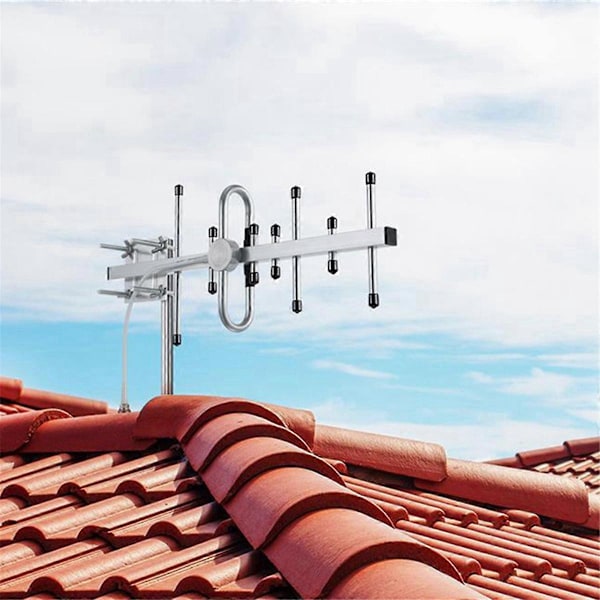 Digital TV Antenne HDTV 4K Forsterket Antenne Utendørs TV Antenne 300 Miles Rekkevidde VHF