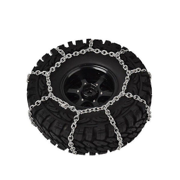 2st 1/10 Crawler Stål Snökedja För 1.9 Crawler Däck 1:10 Rc Bil Buggy Lastbil