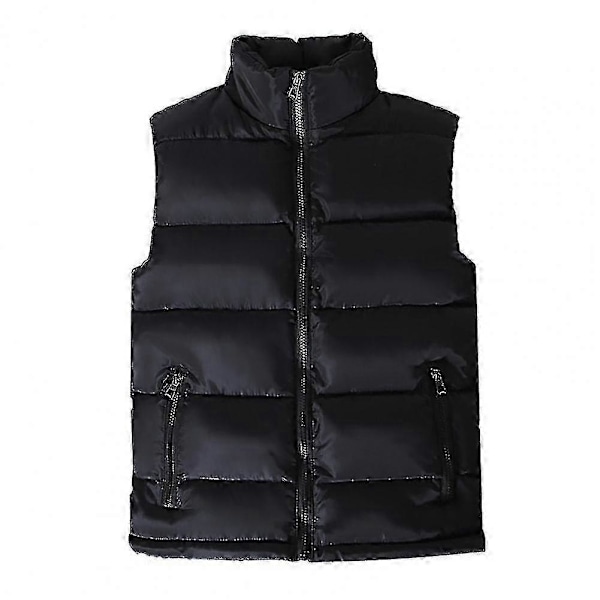 2024 Hvid Vest Jakke Mænd Slim Fit Stand Collar Ærmeløse Puffer Jakker Forår Efterår Casual Wais G