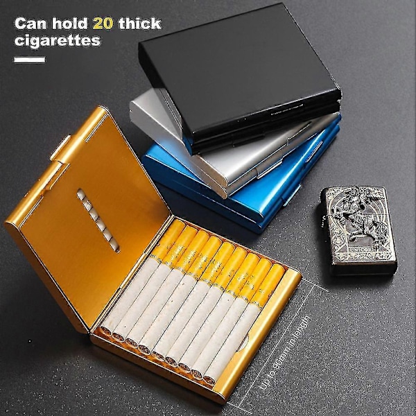 Cigaretesui af aluminiumslegering, bærbar automatisk cigaretdispenser til kvinder og mænd - hy