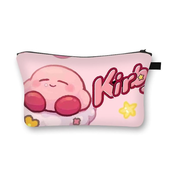 Kirby Cartoon Anime -kosmetiikkalaukku, neliön muotoinen ulkona toimiva monitoiminen matkalaukku Naisten hygieniatuotteet Organizer Tytöille Syntymäpäivälahja Kirby-16