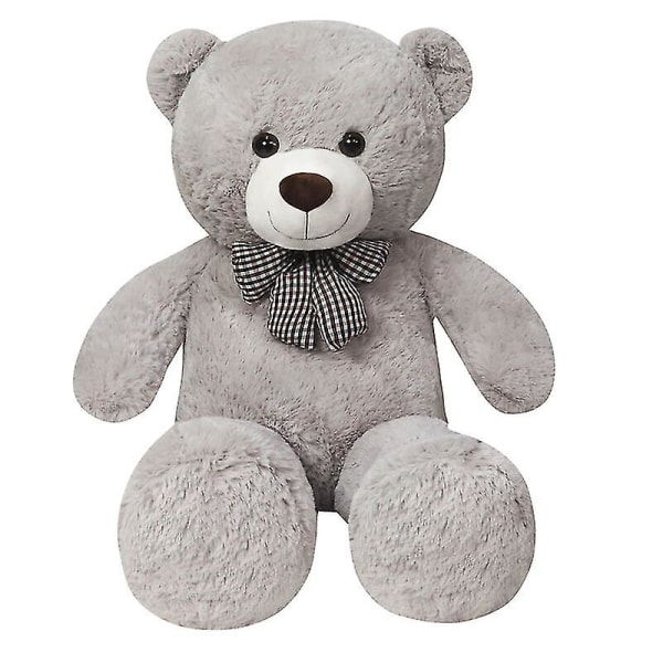 Kæmpe 105/125/145 cm blød bamse plyslegetøj Brown Bear Super B gray 125cm